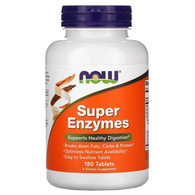 Promo ! Now Foods Super Enzymes, 180 comprimés