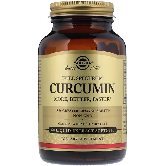 Promo ! Solgar Full Spectrum Curcumin 60 Liquid Extract Softgels