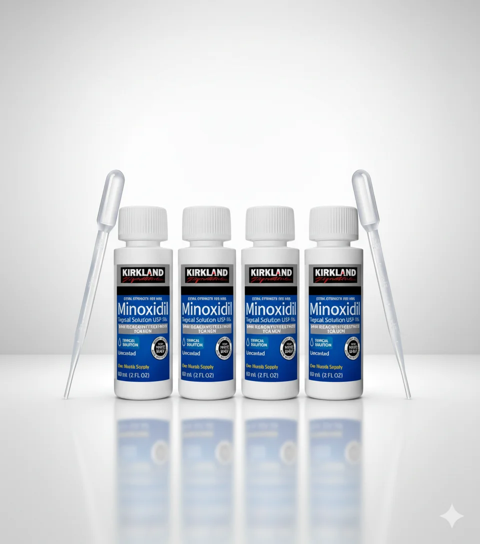 Promo ! Kirkland Minoxidil 5% Homme Traitement Repousse Cheveux 4 Mois